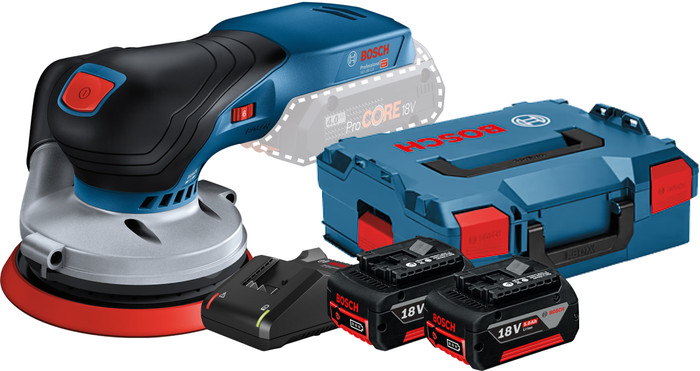 Bosch Professional GEX 18V-125 5.0Ah GBA Battery (2x) Starter Kit Main Image