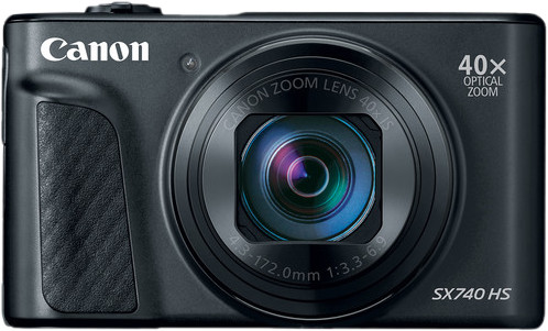 Canon PowerShot SX740HS Lite Travel Kit Zwart voorkant