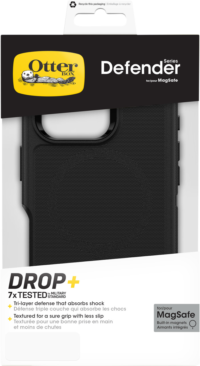 OtterBox Defender Apple iPhone 16 Pro Back Cover Black with MagSafe packaging