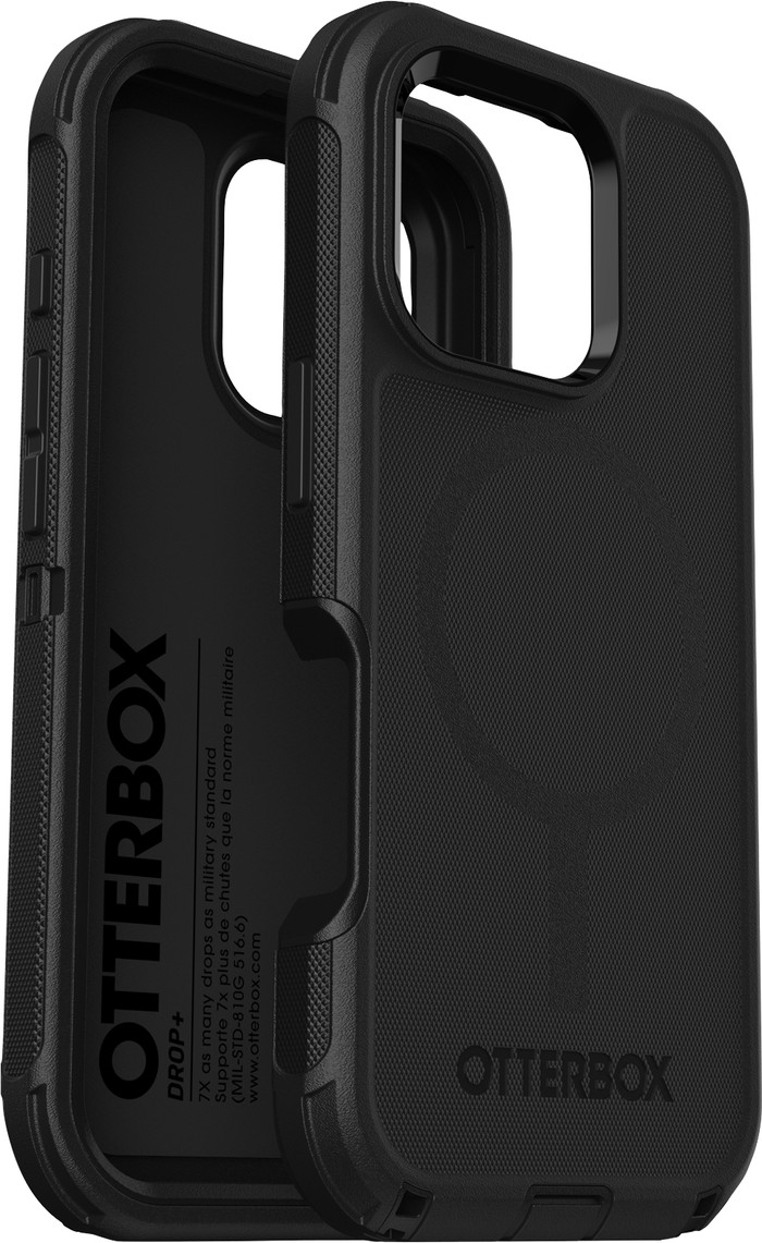 OtterBox Defender Apple iPhone 16 Pro Back Cover Black with MagSafe right side