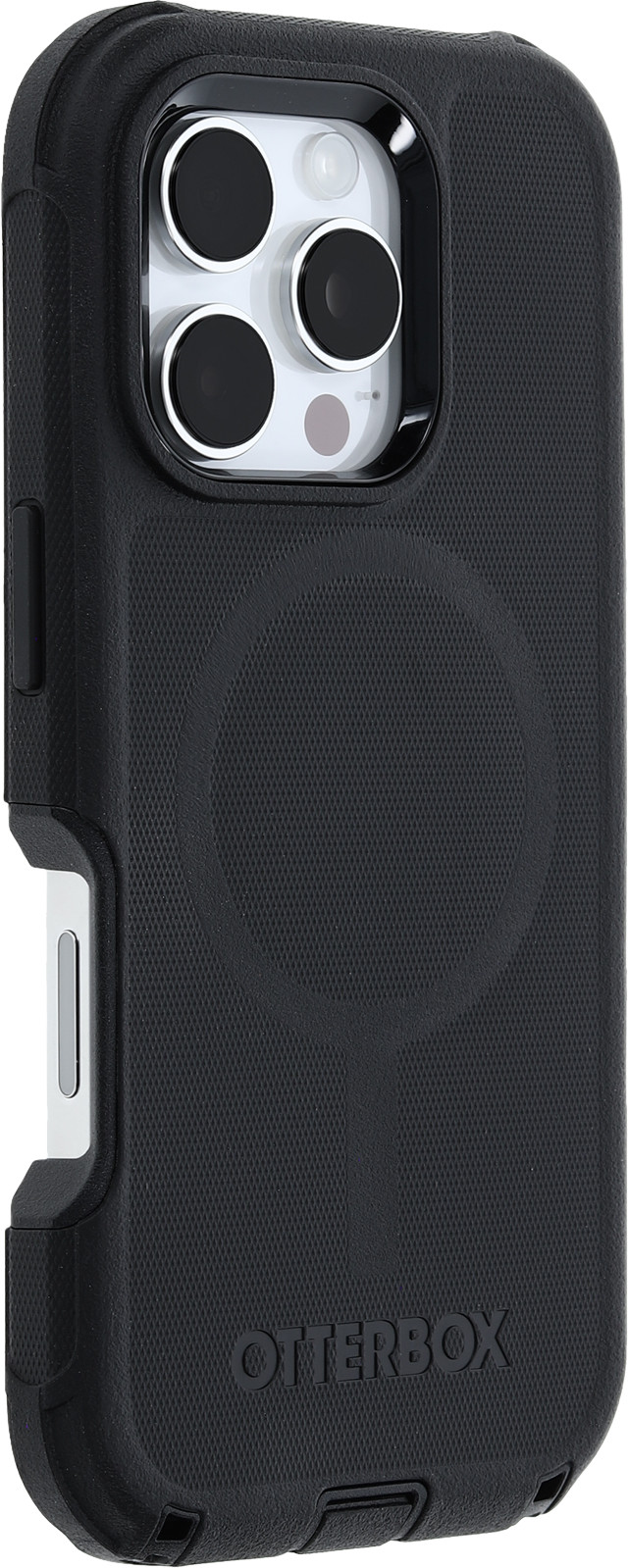 OtterBox Defender Apple iPhone 16 Pro Back Cover Black with MagSafe right side