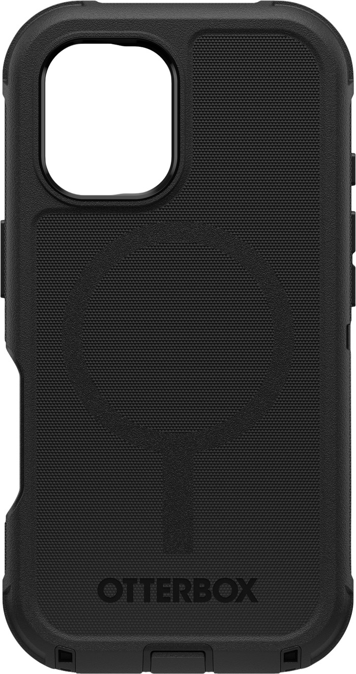 Otterbox Defender Apple iPhone 16 Back Cover Zwart voorkant