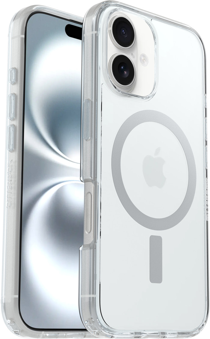 Otterbox Symmetry Apple iPhone 16 Back Cover met MagSafe Magneet Transparant rechterkant