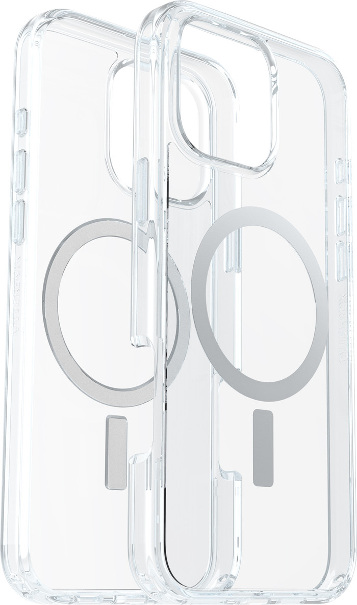 Otterbox Symmetry Apple iPhone 16 Pro Max Back Cover met MagSafe Magneet Transparant linkerkant