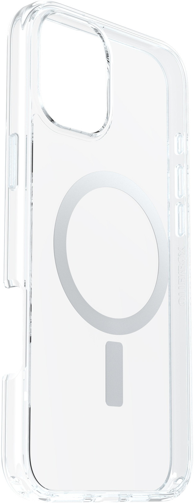 Otterbox Symmetry Apple iPhone 16 Plus Back Cover met MagSafe Magneet Transparant rechterkant