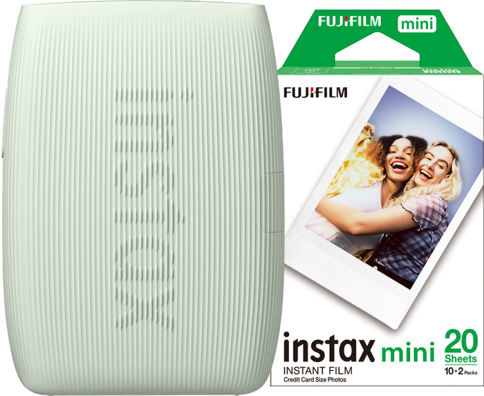 Instax Mini Link 3 Sage Green + Fujifilm Instax Mini Colorfilm Glossy (20 stuks) Main Image
