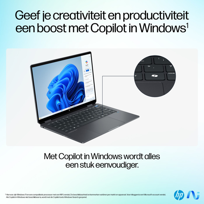 HP OmniBook Ultra Flip Copilot+ PC OLED 14-fh0030nd visual leverancier