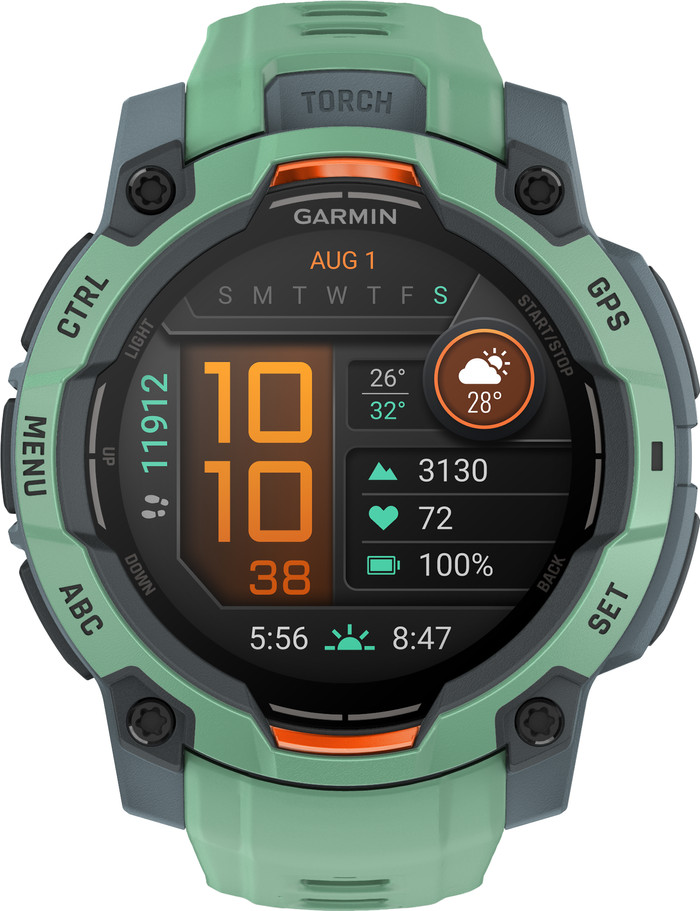 Garmin Instinct 3 45mm Groen voorkant