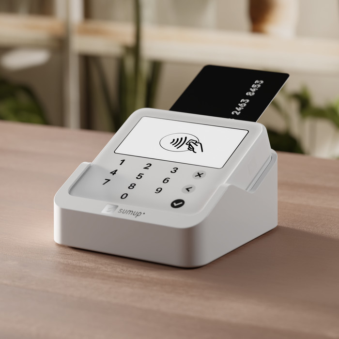 SumUp Solo Lite Mobiles Kartenlesegerät + Ladestation produkt in gebrauch