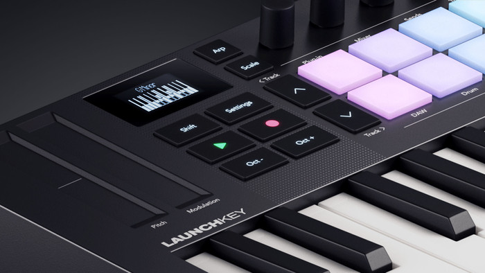 Novation Launchkey Mini 37 MK4 product in gebruik