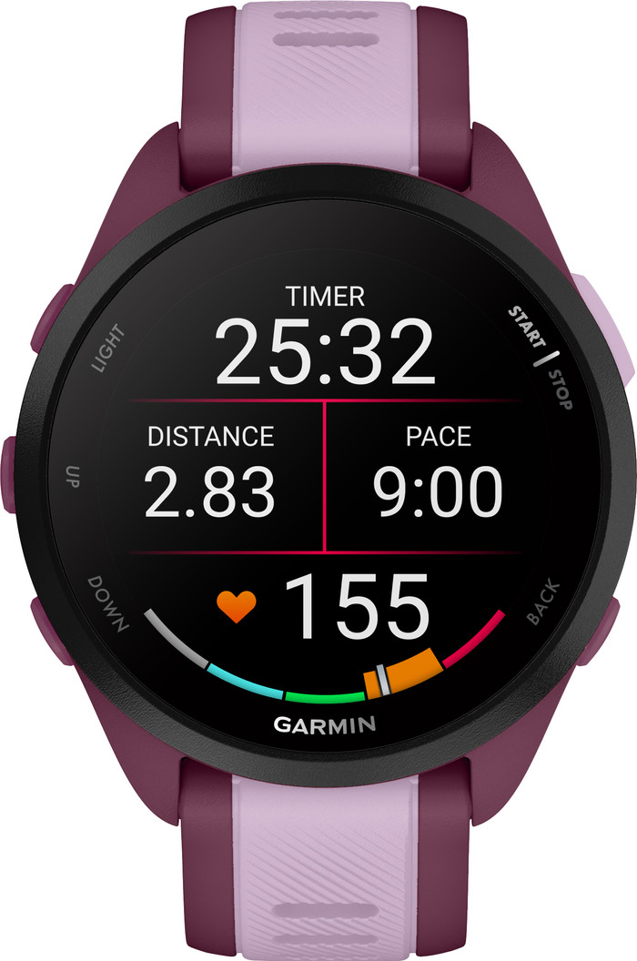 Garmin Forerunner 165 Music Paars voorkant