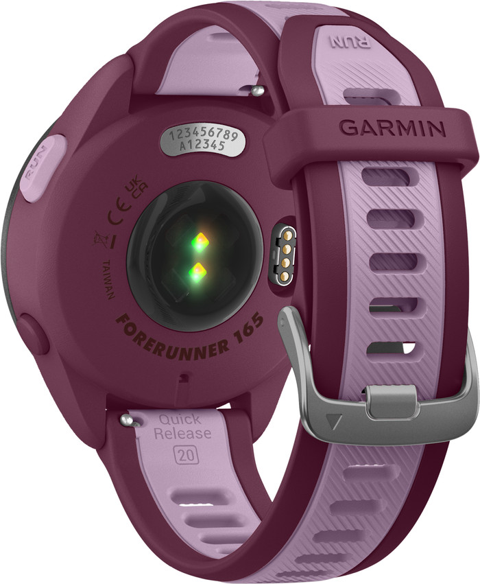Garmin Forerunner 165 Music Paars achterkant