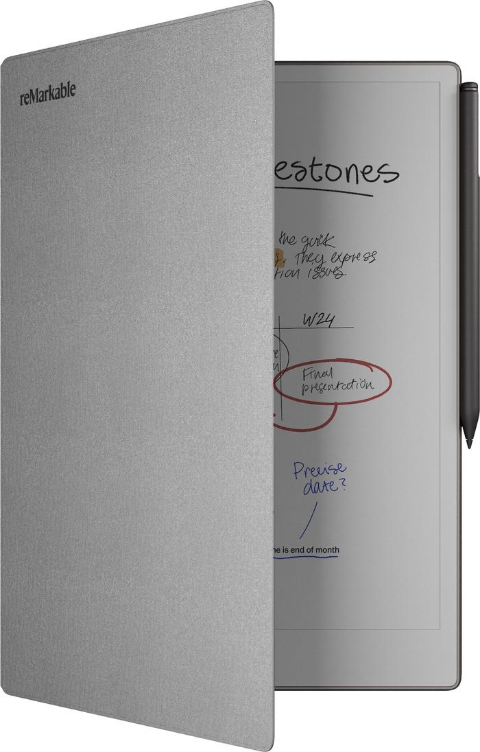 reMarkable Paper Pro Polymer Weave Book Folio Gray Main Image