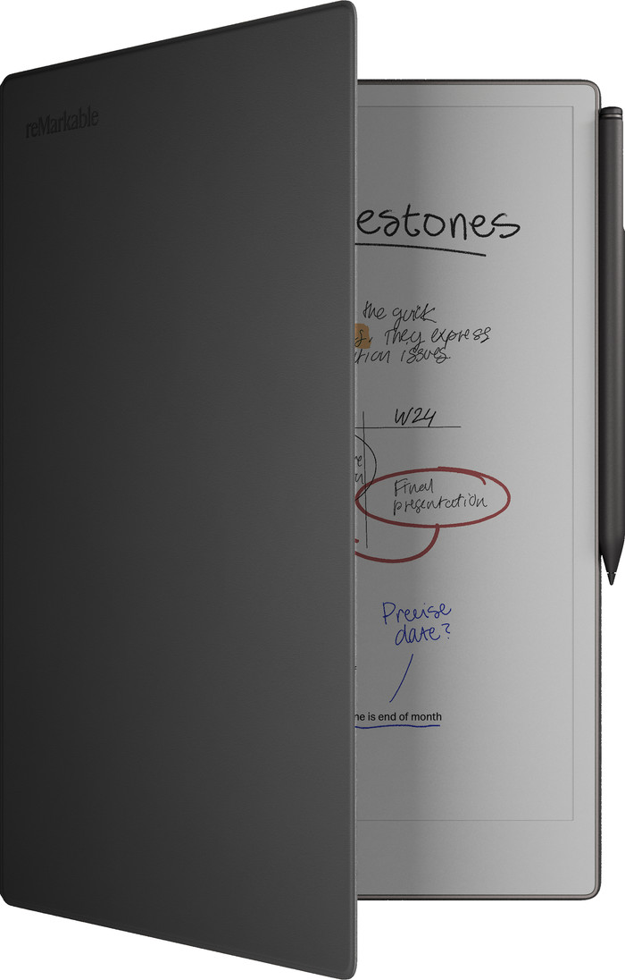 reMarkable Paper Pro Book Folio Black Leather Main Image