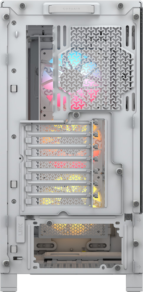Corsair Frame 4000D RS ARGB Wit achterkant