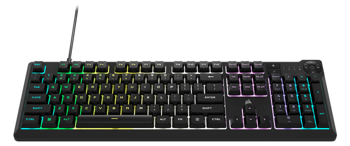 CORSAIR K55 Core RGB Gaming Keyboard QWERTY front