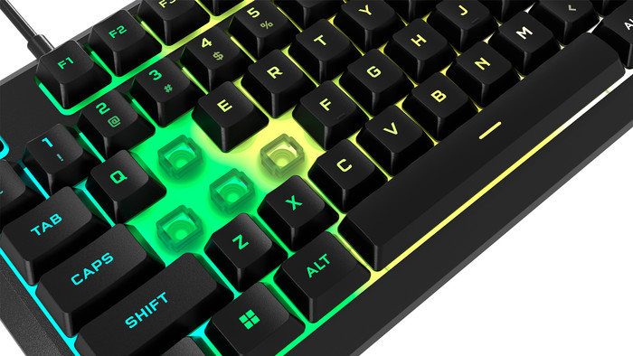 CORSAIR K55 Core RGB Gaming Keyboard QWERTY detail