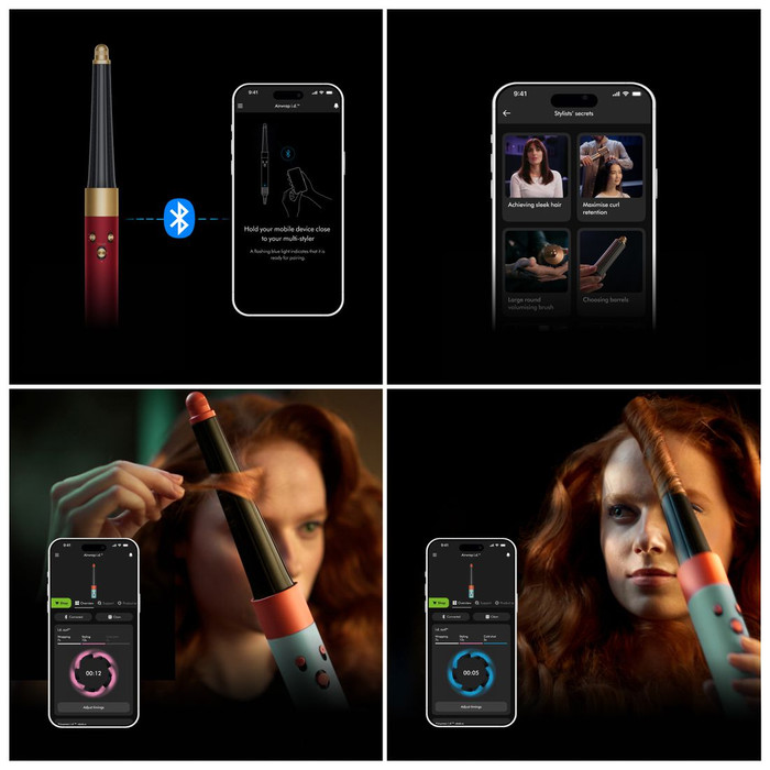 Dyson Airwrap i.d. Curly + Coily Red Velvet/Gold visual supplier