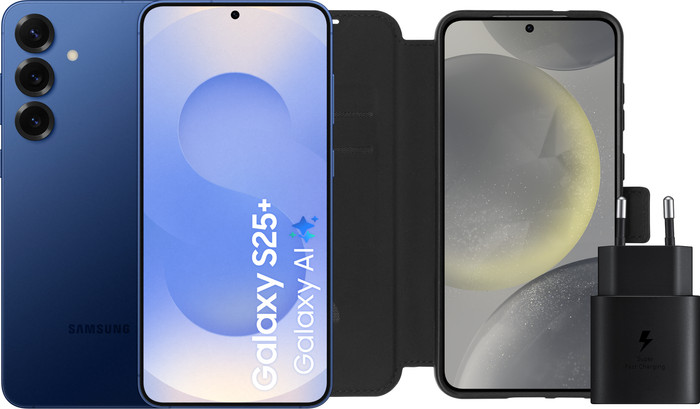 Samsung Galaxy S25 Plus 256GB Donkerblauw 5G + Accessoirepakket Main Image