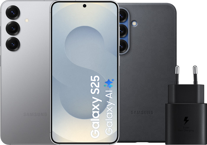 Samsung Galaxy S25 256GB Silver 5G + Accessory Pack Main Image
