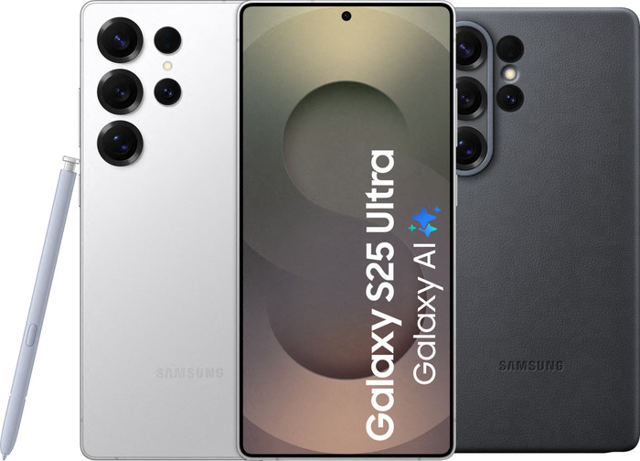 Samsung Galaxy S25 Ultra 256GB Wit 5G + Samsung Kindsuit Back Cover Zwart Main Image