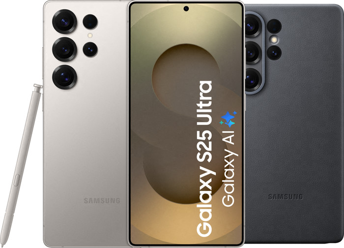 Samsung Galaxy S25 Ultra 256GB Grijs 5G + Samsung Kindsuit Back Cover Zwart Main Image