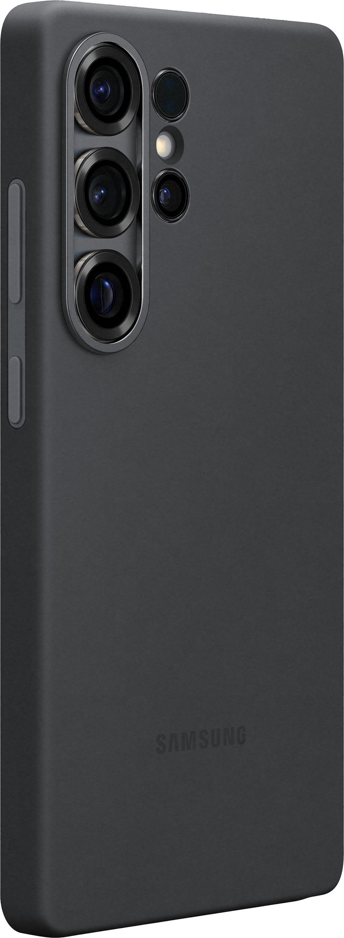 Samsung Galaxy S25 Ultra Siliconen Back Cover Zwart rechterkant