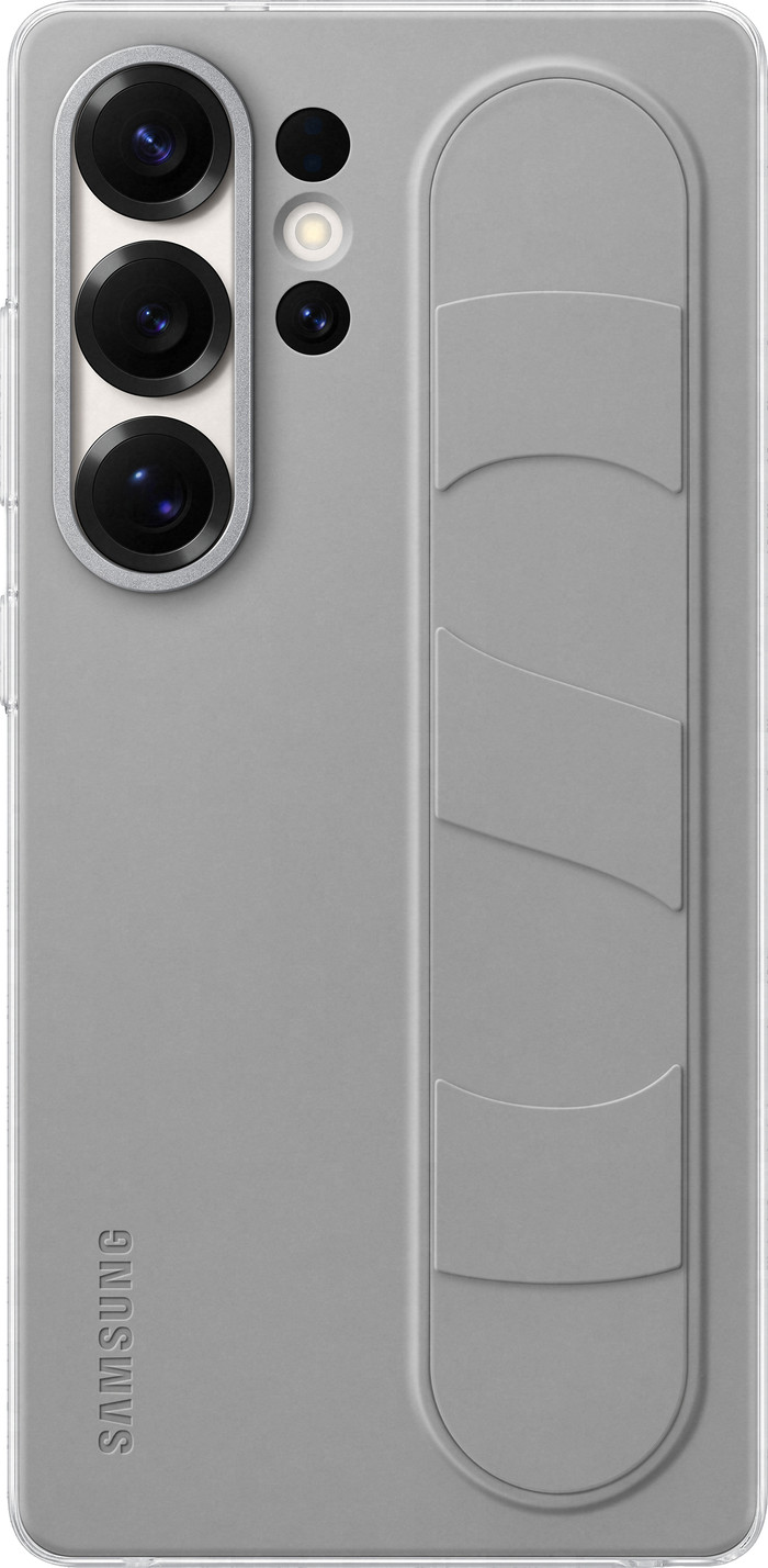 Samsung S25 Ultra Standing Grip Back Cover Grijs Main Image