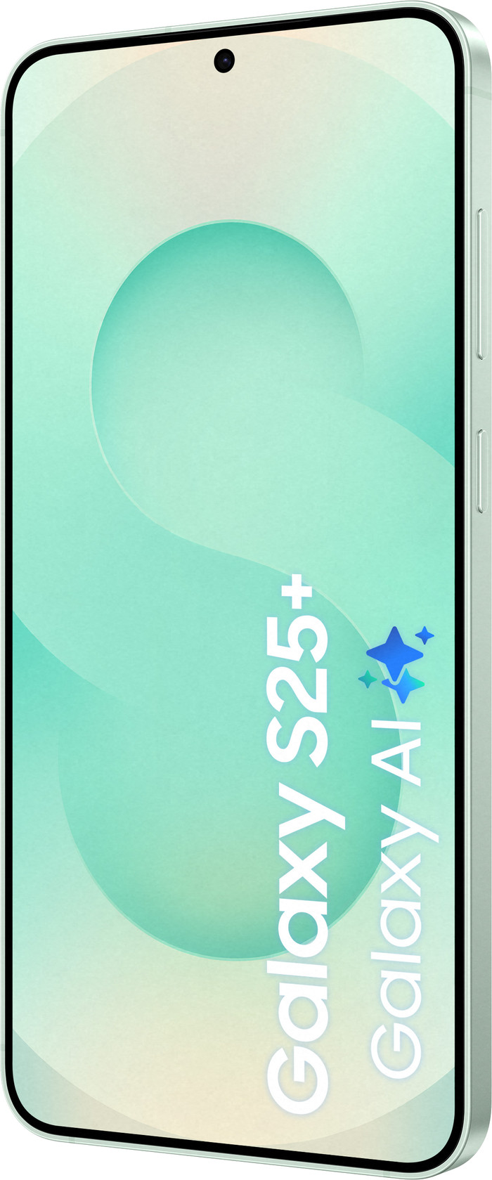 Samsung Galaxy S25 Plus 256GB Mint 5G + Samsung Kindsuit Back Cover Zwart voorkant