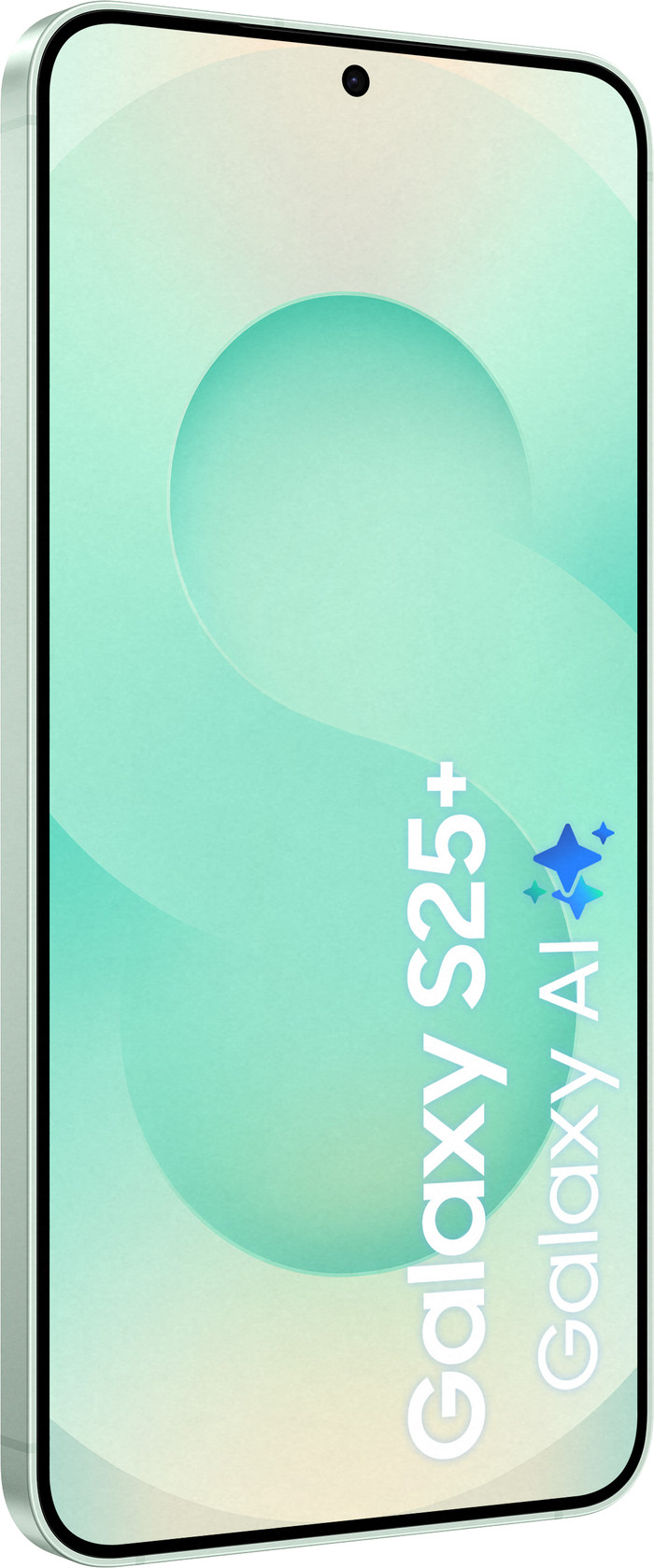 Samsung Galaxy S25 Plus 256GB Mint 5G + Samsung Kindsuit Back Cover Zwart voorkant