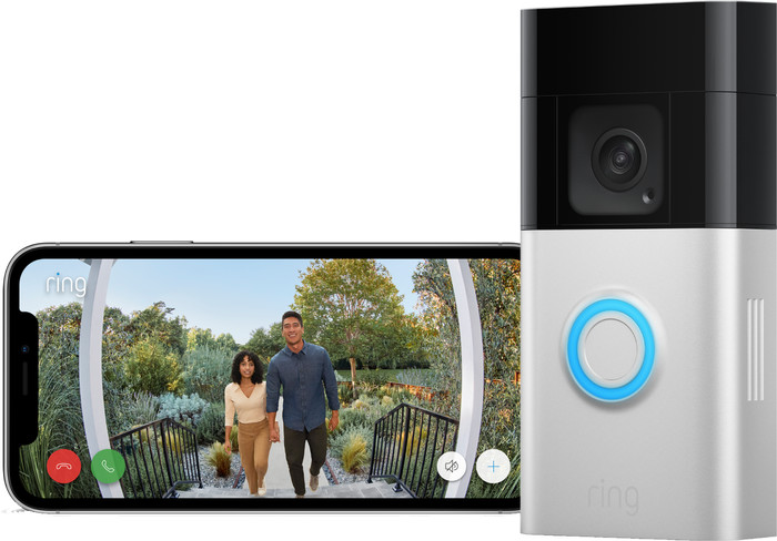 Ring Battery Doorbell Plus + Chime product in use
