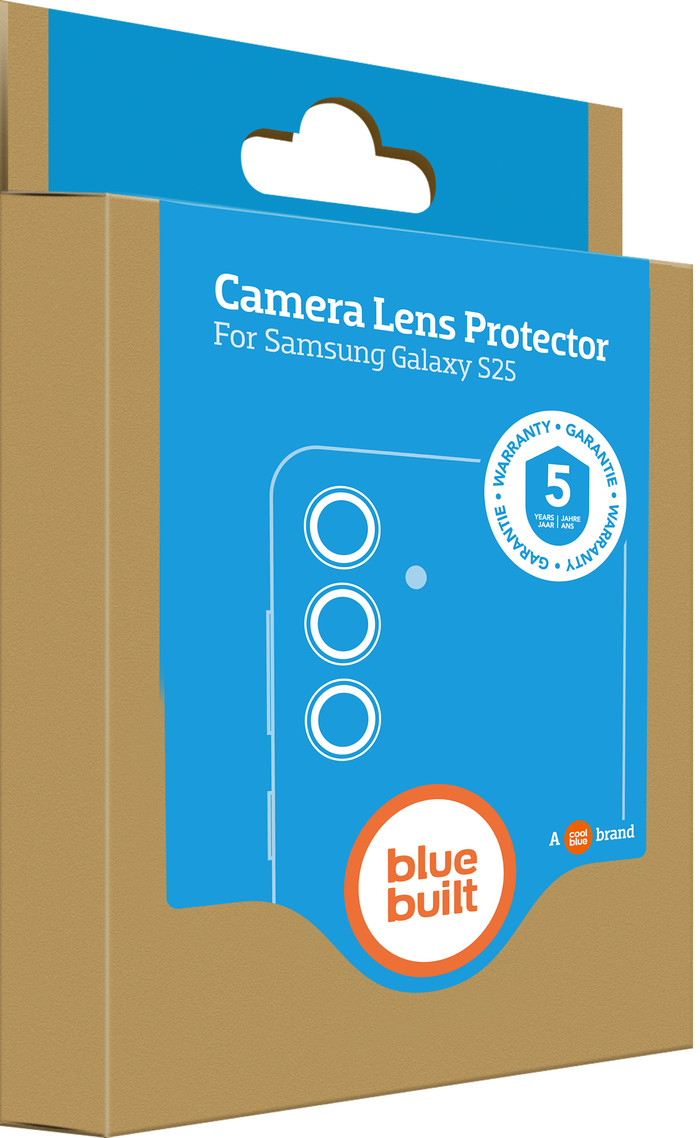 BlueBuilt Samsung Galaxy S25 Camera Lens Protector Aluminium verpakking