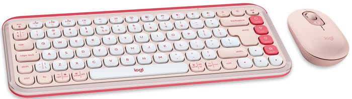 Logitech Pop Icon Combo Keyboard and Mouse Set Pink right side