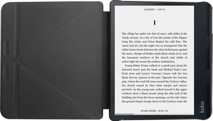 BlueBuilt Kobo Libra Colour Book Case Blauw voorkant