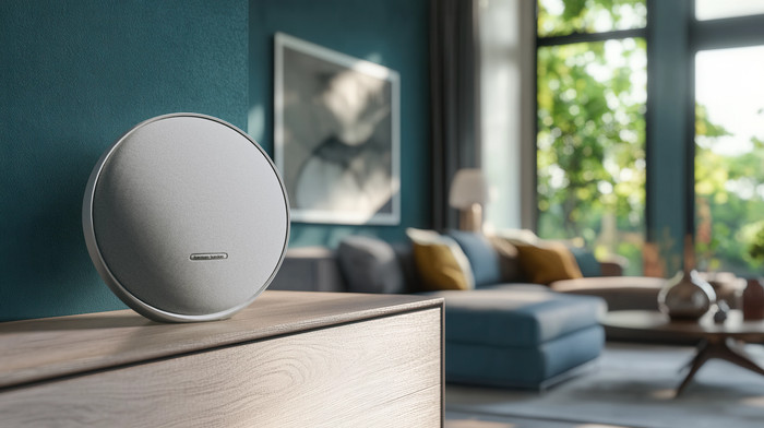 Harman Kardon Onyx Studio 9 Grijs product in gebruik