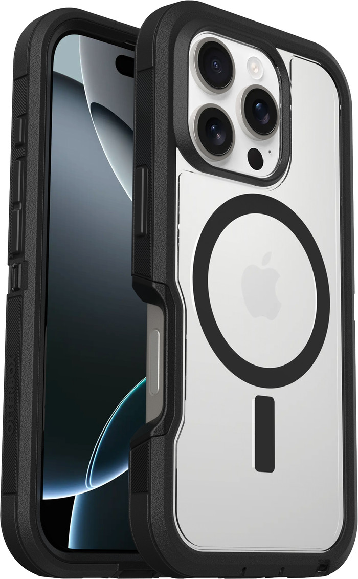 Otterbox Defender XT iPhone 16 Pro Back Cover met MagSafe Magneet Transparant Zwarte Rand visual leverancier