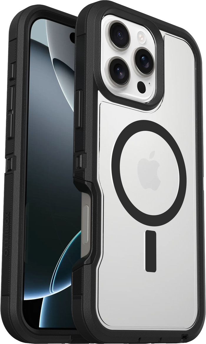Otterbox Defender XT iPhone 16 Pro Max Back Cover MagSafe Magneet Transparant Zwarte Rand visual leverancier
