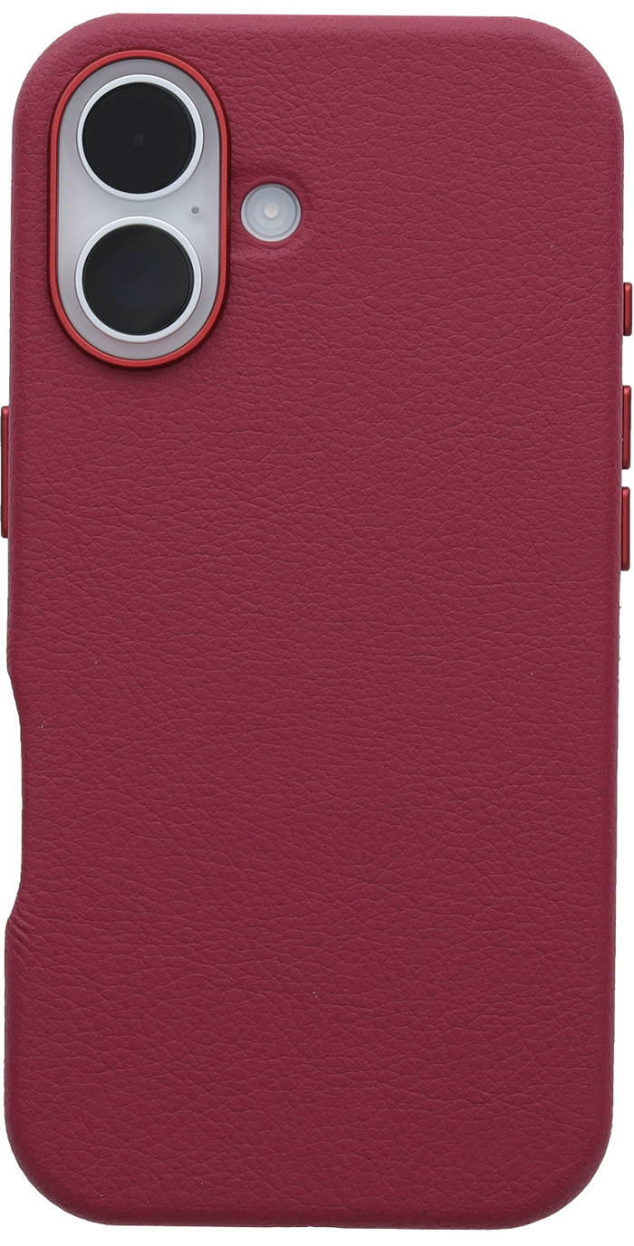 Otterbox Symmetry Apple iPhone 16 Back Cover met MagSafe Magneet Leer Rood Main Image