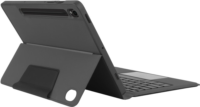 Samsung Galaxy Tab S9 11 inch 128 GB Wifi Zwart + BlueBuilt Toetsenbord Hoes QWERTY achterkant