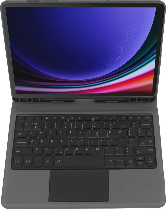 Samsung Galaxy Tab S9 11 inch 128 GB Wifi Zwart + BlueBuilt Toetsenbord Hoes QWERTY bovenkant