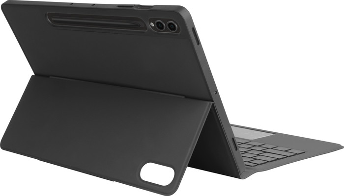 Samsung Galaxy Tab S9 FE Plus 128GB Wifi Grijs + Toetsenbord Hoes QWERTY achterkant