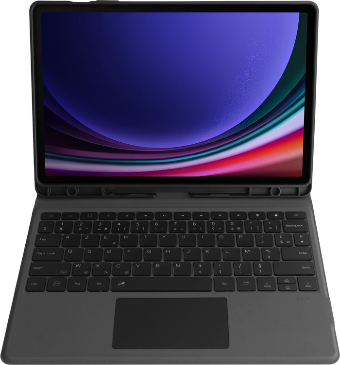 BlueBuilt Samsung Galaxy Tab S9 FE Plus/S10 Plus Keyboard Cover AZERTY Black top