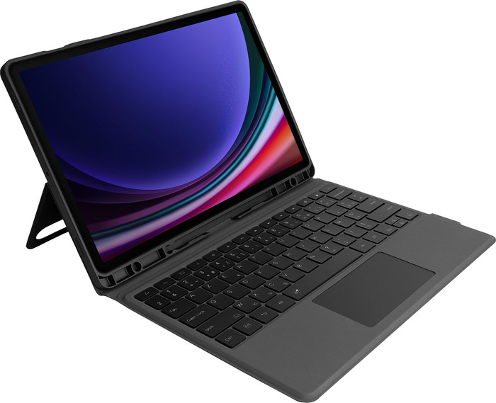 BlueBuilt Samsung Galaxy Tab S9 FE Plus/S10 Plus Keyboard Cover AZERTY Black Main Image