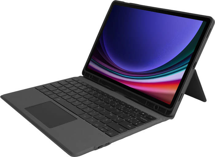 BlueBuilt Samsung Galaxy Tab S9 FE Plus/S10 Plus Keyboard Cover AZERTY Black right side
