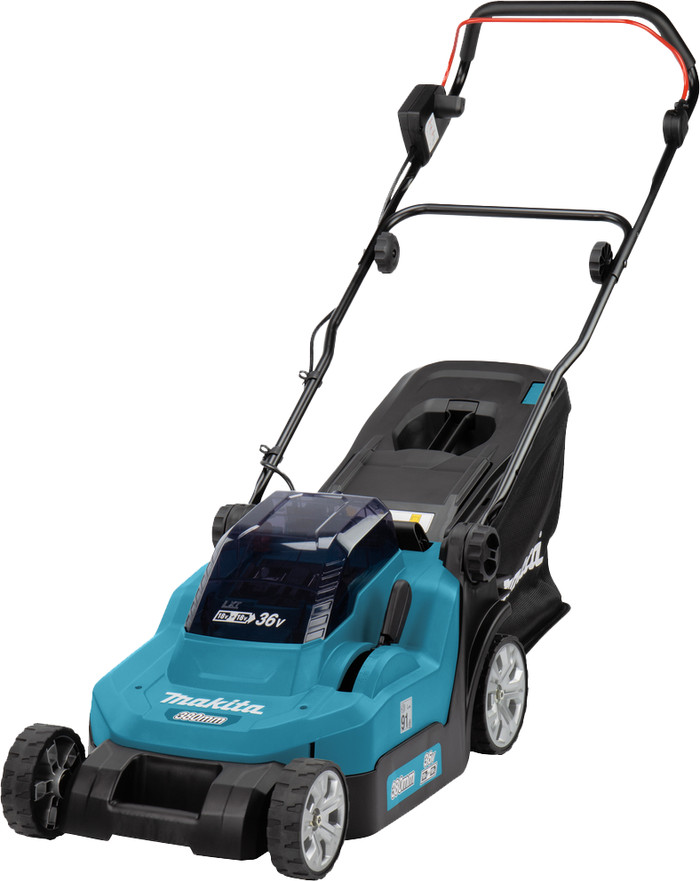 Makita DLM382PT2 incl. 5,0 Ah Accu (2x) rechterkant