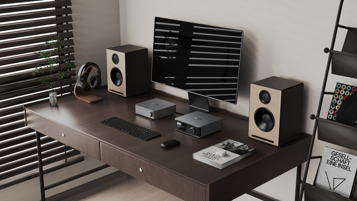 WiiM Ultra Silver product in use
