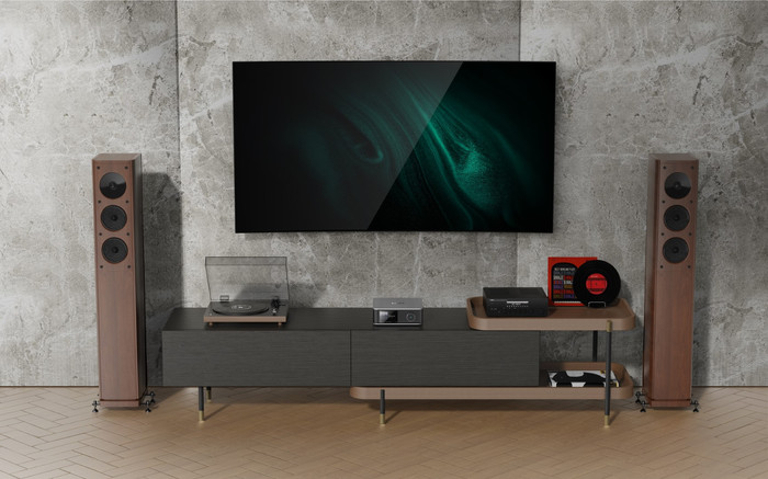WiiM Ultra Silver product in use