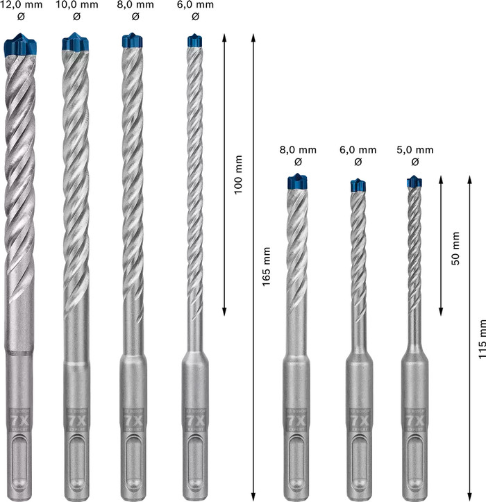 Bosch Professional 7-piece EXPERT SDS plus 7X Set Main Image