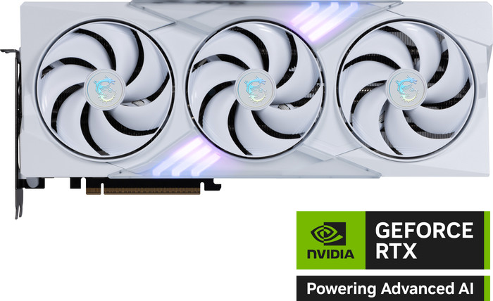 MSI GeForce RTX 5080 GAMING TRIO OC WHITE 16GB voorkant