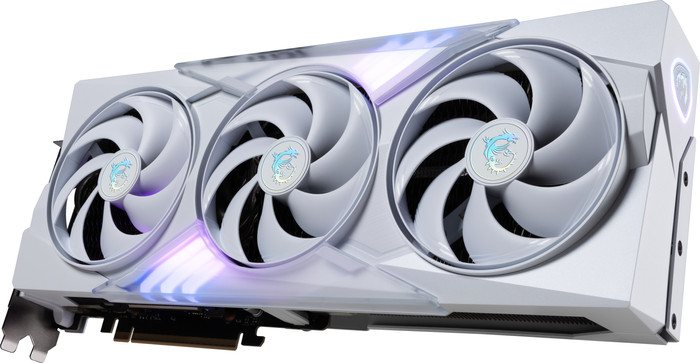 MSI GeForce RTX 5080 GAMING TRIO OC WHITE 16GB rechterkant
